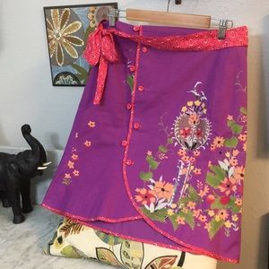 NWTS Odille Anthro Brand Floral Silk Cotton Skirt!